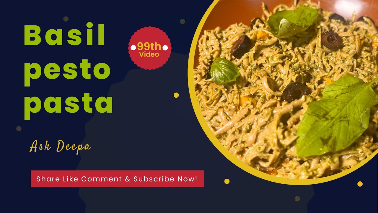 Basil pesto pasta, basil pesto recipe, how to make pesto sauce, pasta