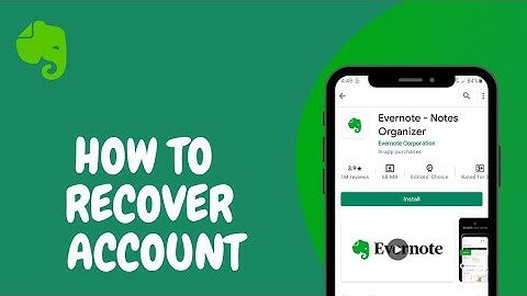 How To Recover Evernote Account | Reset Evernote Password
