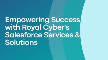 Salesforce B2C Commerce cloud and CRM solutions || Royal Cyber || Salesforce Partner