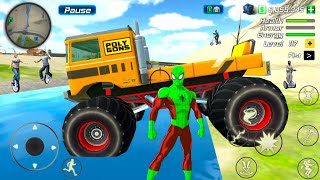 Spider Rope Frog Ninja Hero Driving Monster Truck and Military Fighter Helicopter - Android Gameplay