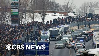 Heavy police presence at Alexey Navalny funeral