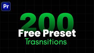 Free 200  Smooth Transitions Pack for Adobe Premiere Pro