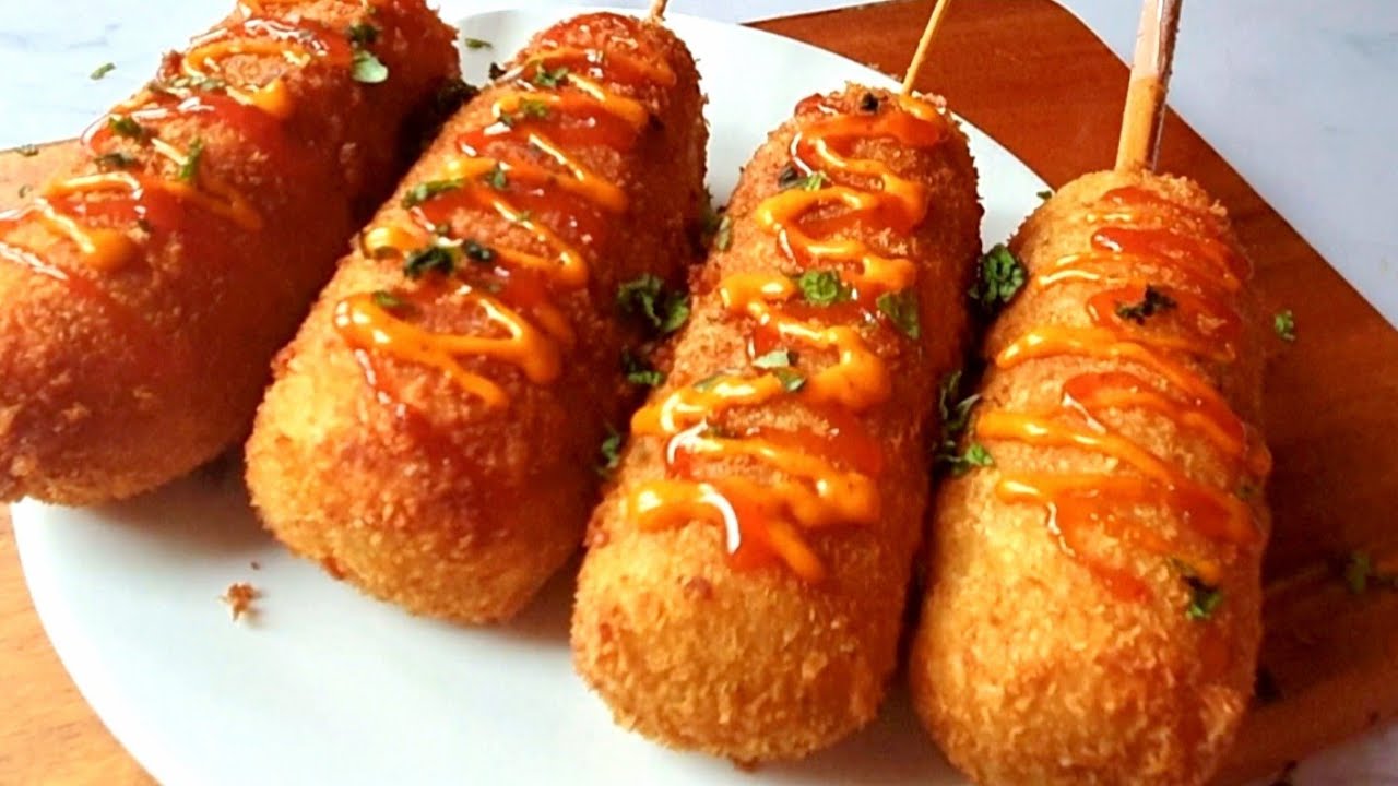 Potato Hot Dogs/Cheese Potato Hot Dogs/Corn Dog Recipe/हाॅट डाॅग YouTube