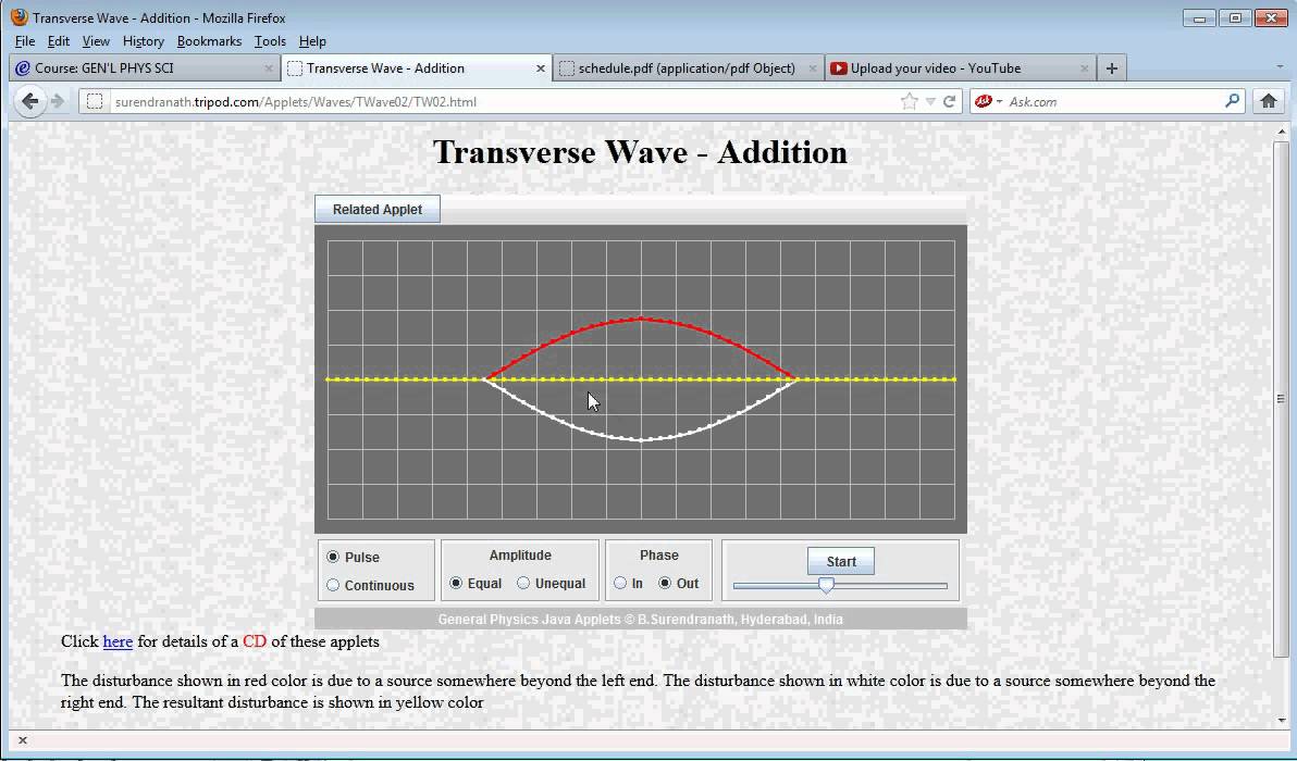 Wave Addition - YouTube