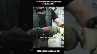 Wood Dye Layering on a Turned Memorial Urn