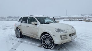 Snow drift Porsche Cayenne 4.8 S     #drifting #snow #drift #porsche #cayenne
