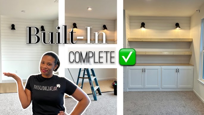 How To Build A Custom Built-In Shelving Unit | House One - Youtube