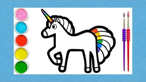 Standing Magic Unicorn | Teach How to Draw Basics With This Video to Kids