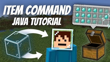 How To Use The Item Command In Minecraft Java Edition! Replace Player Items Chest Items!