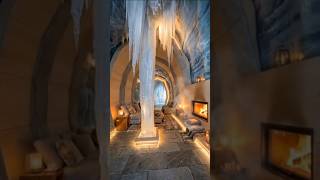 Frozen Ice Cave Turned Into a Cozy Sanctuary ❄️ |#shorts #trending #timelapse #beforeafter #ytshorts