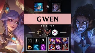Gwen Top vs Sylas: Pentakill, Dominating - KR Grandmaster Patch 14.22