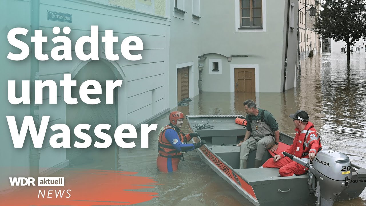 Update zum Hochwasser in Süddeutschland: Drittes Todesopfer in Bayern | WDR Aktuelle Stunde