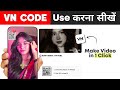 How to use vn code | Trending vn code reels editing | Vn Template kaise use kare
