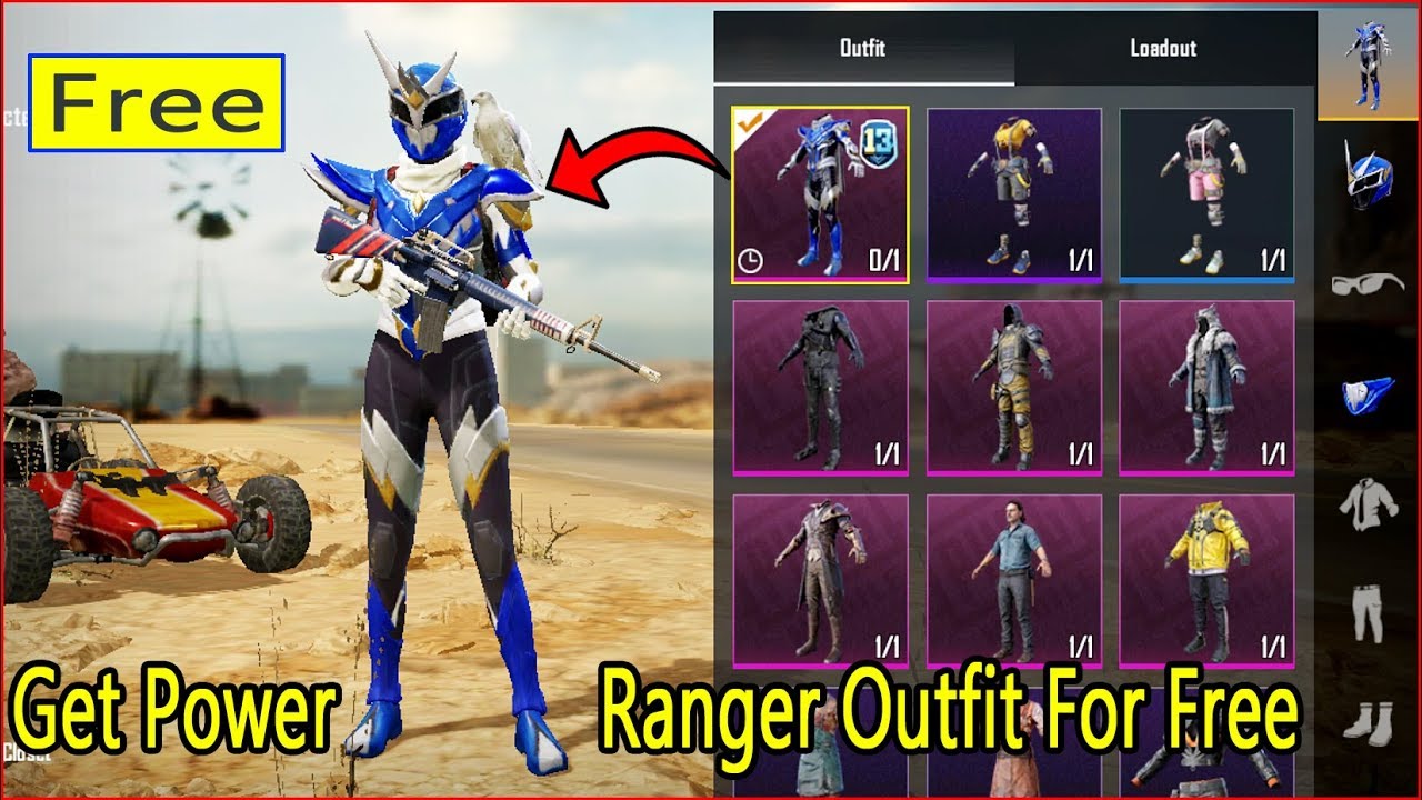 ⚡😃How To Get POWER RANGER Outfit For Free in PUBG MOBILE👌🔥