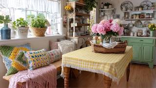 Spring Home Decor 2026 🌿 Cottagecore Aesthetic with Gingham &amp; Romantic Vintage Charm