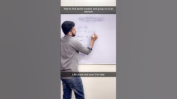Period number and group number of an element.#youtubeshorts #science #sciencefacts #chemistry