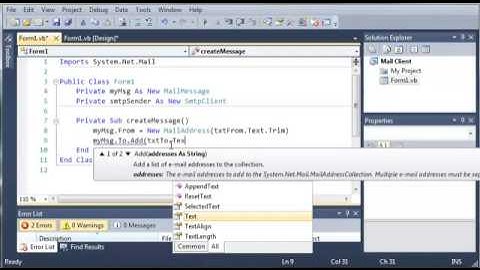 _Visual Basic Tutorial - 142 - SMTP Client Part 2 Creating The Message And Credentials = BY ARMAN
