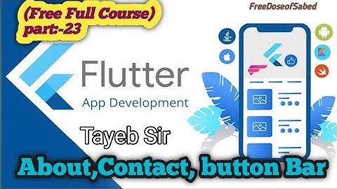 || ButtonBar || Condact || About || DropdownButton widgets Flutter Bangla tutorial part:-23 (2022)