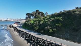 Raw 1x: Fort Point Drone Shot on FSD Beta 10.11