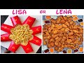 LISA OR LENA 🥰😱💖 /what food you like more ? / #food #comida #14