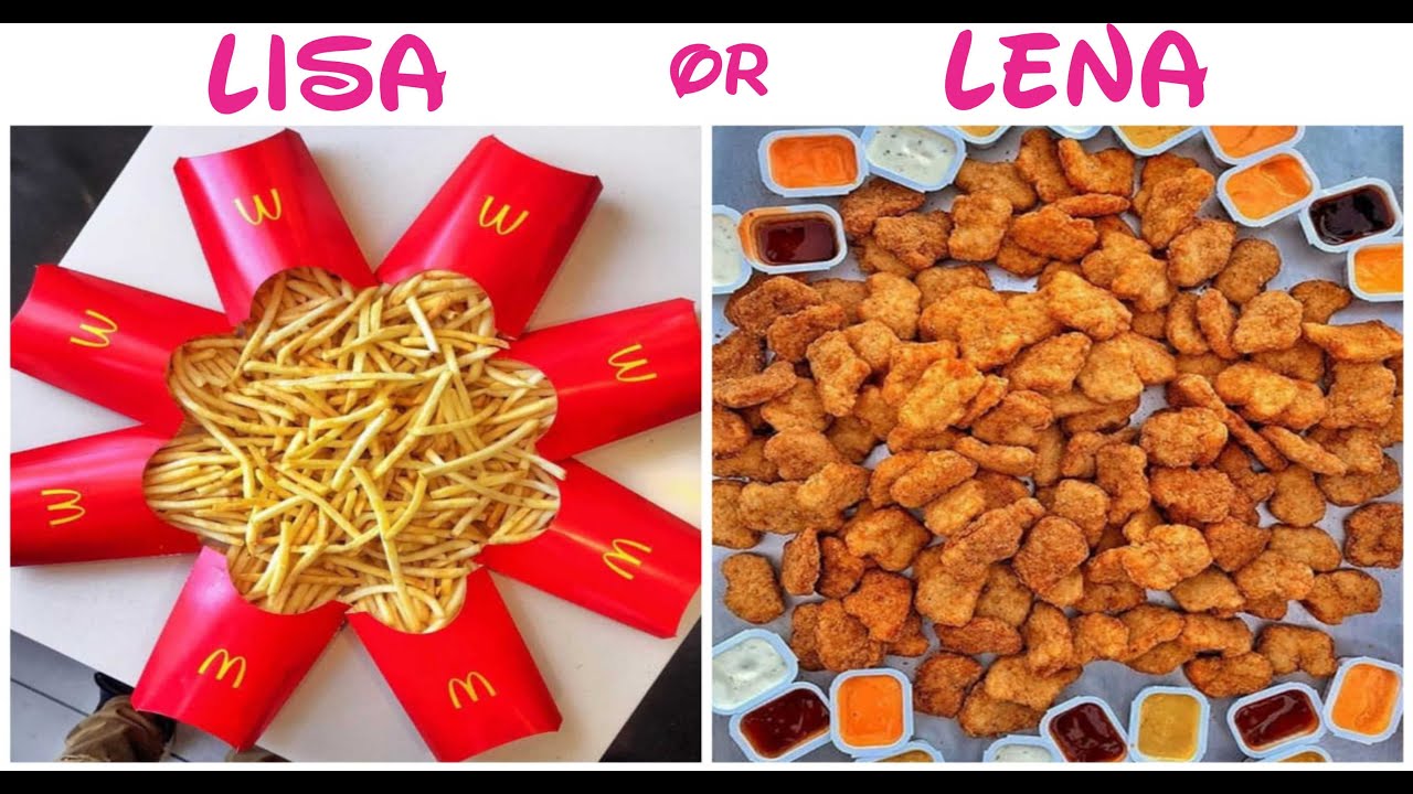 LISA OR LENA 🥰😱💖 /what food you like more ? / #food #comida #14