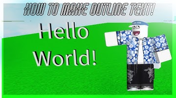 HOW To Make 3D OUTLINE TEXT IN OBBY CREATOR (ROBLOX)