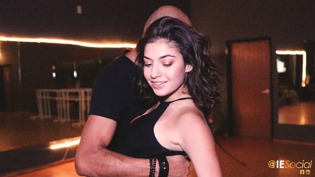 Noel Rojas and Jillian Gigi Bruno Social Dancing in the Nocturnal Salsa Room @IESocial
