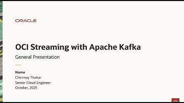 OCI Streaming with Apache Kafka