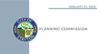 January 27, 2025 Planning Commission Meeting