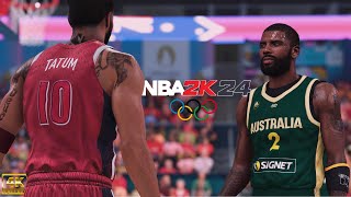 Kyrie Irving Takes on Team USA 🇺🇸| NBA 2K24 Olympics Mode | Australia vs. USA