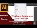 How to adjust appearance attributes in adobe illustrator cs6