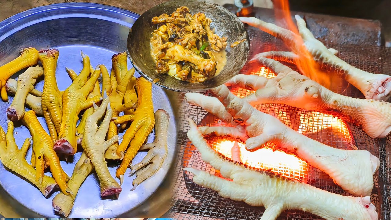 Village Style Chicken Feet Curry | मुर्गी के पंजे की मसालेदार रेसिपी | Old Indian Cooking 