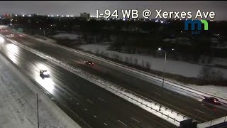 Minnesota snow causing slick spots on roads