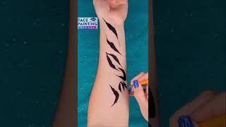 How to face paint TIGER STRIPES tutorial #Shorts