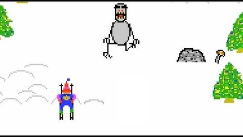 Retro Games (HD) -- Ski Free----EATEN BY THE GREMLIN!!