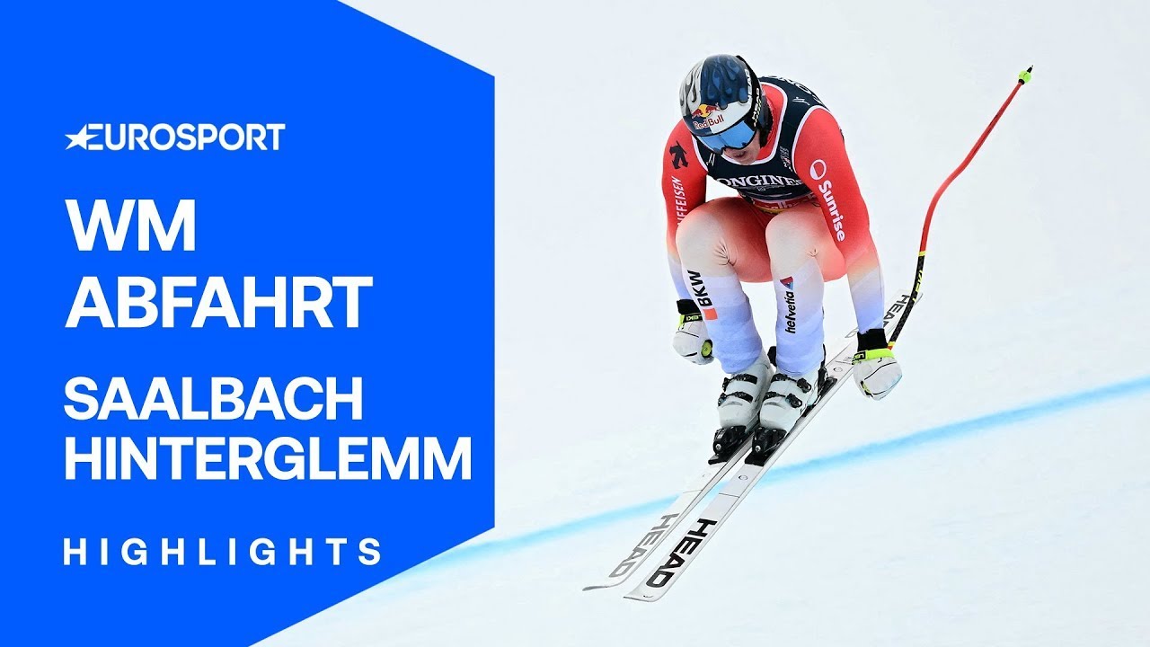 Von Allmen haut bei Spektakel einen raus | WM | Abfahrt in Saalbach | Highlights deutsch