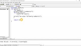 Pointer 06   Input and output in array using pointer
