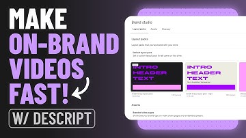 How to Create Consistent, On-Brand Videos Fast with Descript