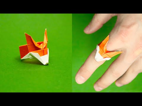 Easy origami fox ring (Yakomoga). How to make paper ring paper craft | how to make origami