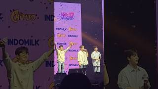 Meet and greet S.Coups, Wonwoo, and Vernon of Seventeen x Indomilk Chitato #scoups #wonwoo #vernon