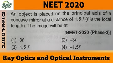 An object is placed on the principle axis of a concave mirror at a distance of 2.5 f ( f us the foca
