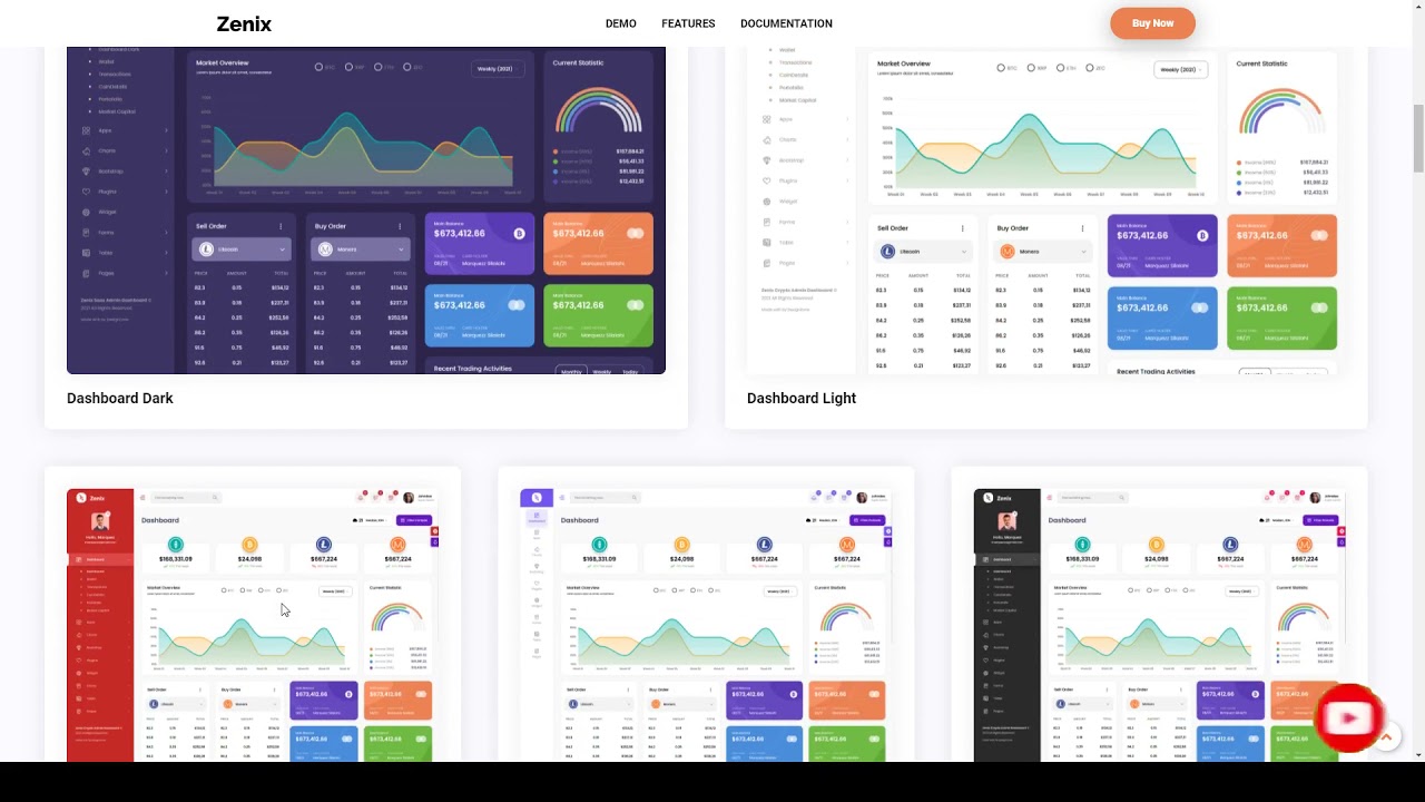 Zenix - Crypto Bootstrap Admin Dashboard ico admin admin theme Easy Create Website