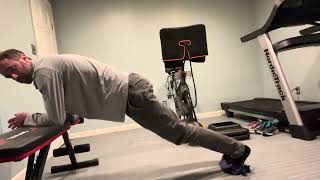 Hip Flexor Band March- Plank on bench