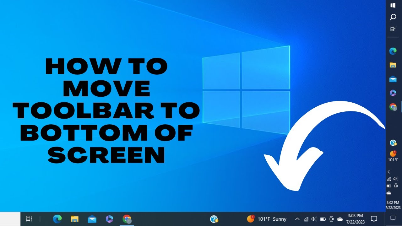 HOW TO MOVE TOOLBAR TO BOTTOM OF SCREEN Toolbar Moved To Side How To