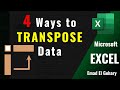 4 Easy Ways to Transpose Data in Excel | Pros & Cons for each Method