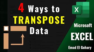 4 Easy Ways to Transpose Data in Excel | Pros & Cons for each Method