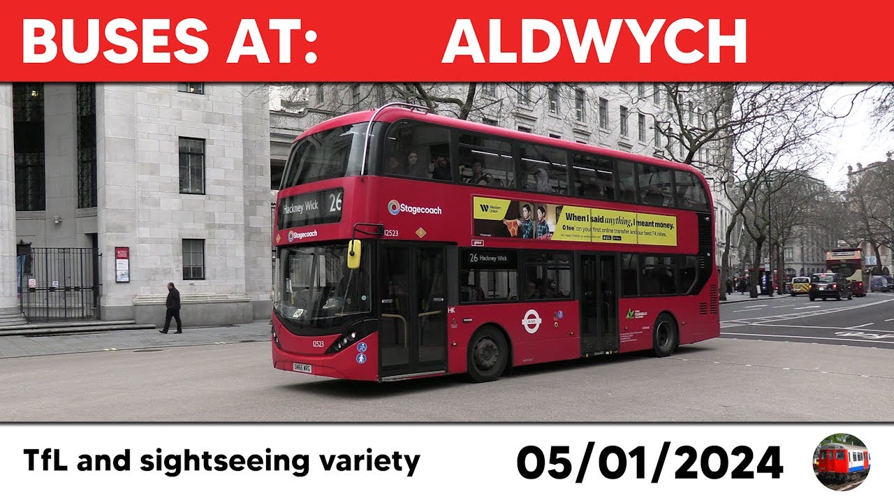 London buses at Aldwych 05/01/2024