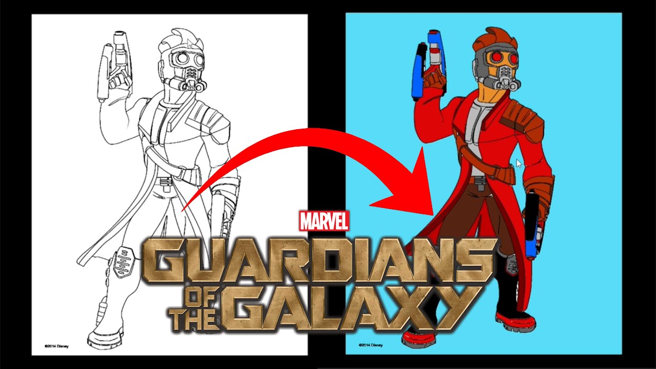 COLORING STAR LORD