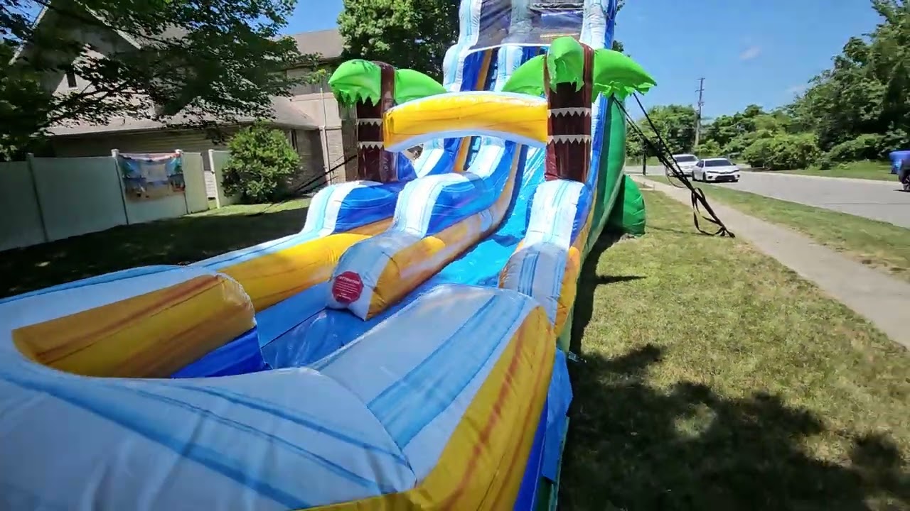 Island Splash 18' Waterslide Rental | JT Jumpers & More | NW Indiana & SW Michigan