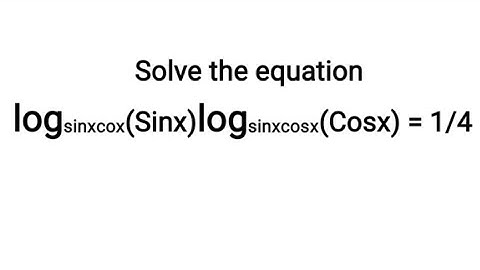 An nice combination of logarithmic and Trigonometric equation.